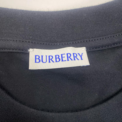 BURBERRY | バーバリー チェックパイピング コットンTシャツ 半袖Ｔシャツ 8127589 国内正規品 ブラック サイズ：XL【姫路東店】