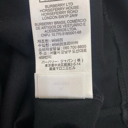 BURBERRY | バーバリー チェックパイピング コットンTシャツ 半袖Ｔシャツ 8127589 国内正規品 ブラック サイズ：XL【姫路東店】