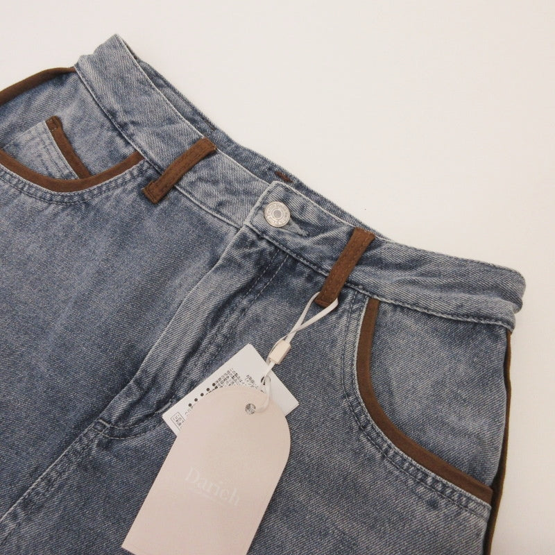 Darich | ダーリッチ スウェードパイピングデニムミニスカート ショートパンツ 112522014 ブルー サイズ：S【姫路東店】