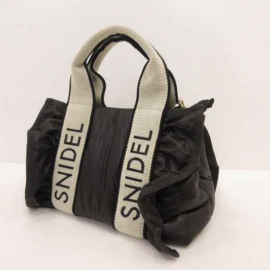 snidel | スナイデル フラッフィーフリルロゴバッグ その他バッグ SWGB244632 2wayバッグ ブラック【姫路東店】