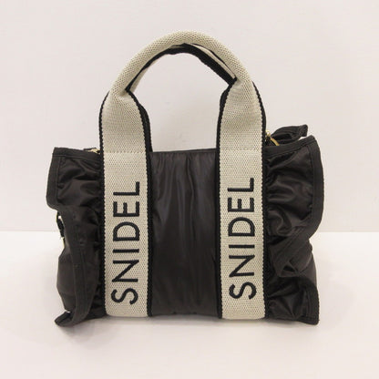snidel | スナイデル フラッフィーフリルロゴバッグ その他バッグ SWGB244632 2wayバッグ ブラック【姫路東店】