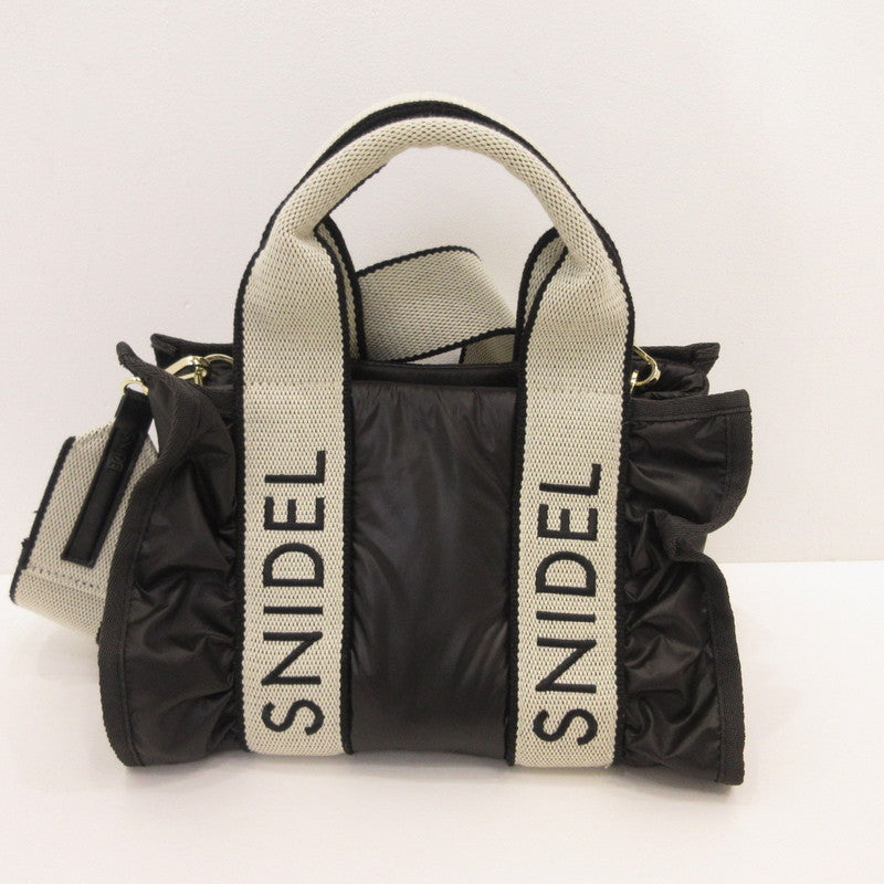 snidel | スナイデル フラッフィーフリルロゴバッグ その他バッグ SWGB244632 2wayバッグ ブラック【姫路東店】
