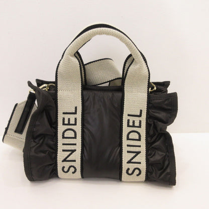 snidel | スナイデル フラッフィーフリルロゴバッグ その他バッグ SWGB244632 2wayバッグ ブラック【姫路東店】