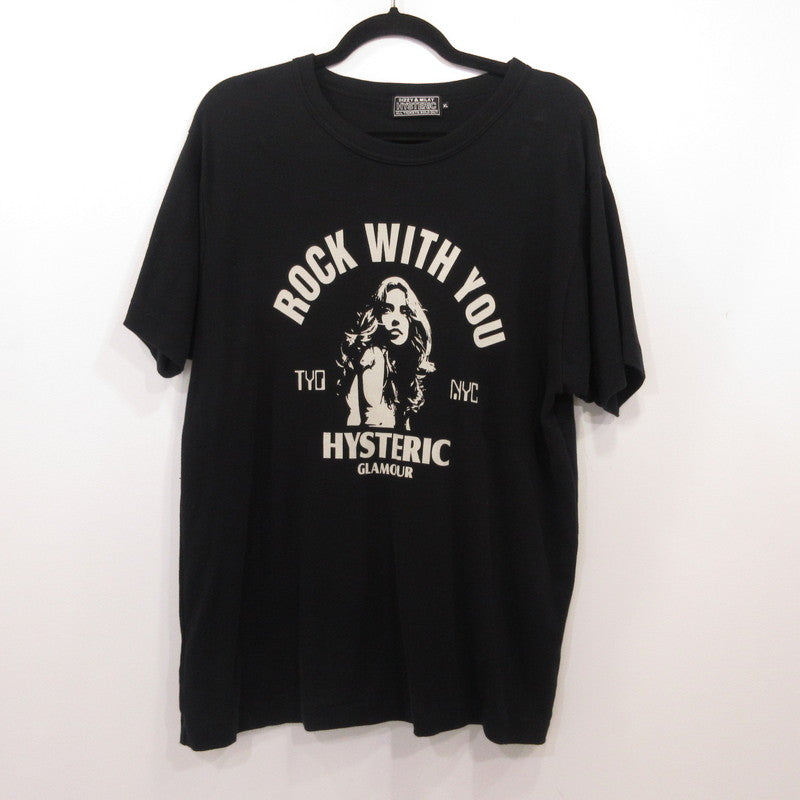 HYSTERIC GLAMOUR | ヒステリックグラマー ROCK W YOU 半袖Ｔシャツ 02241CT23 ブラック サイズ：XL【姫路東店】
