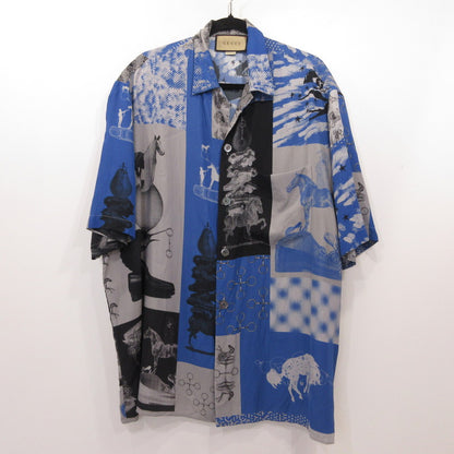 GUCCI | グッチ Graphic Print Viscose Shirt 半袖シャツ 782625 2024S/S 国内正規タグ サイズ：48【姫路東店】