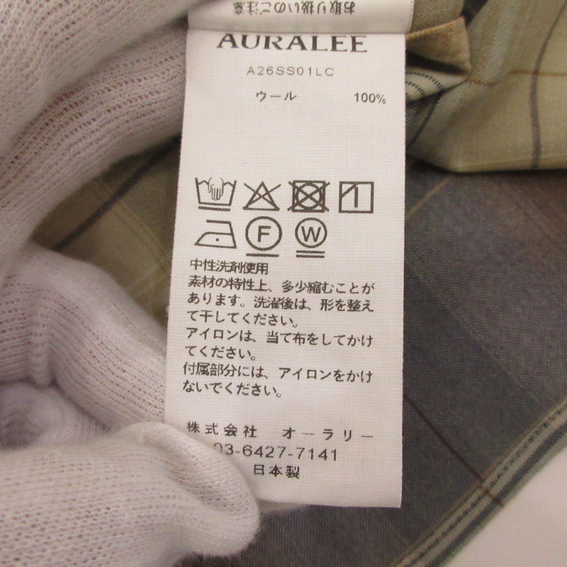 AURALEE | オーラリー SUPER LIGHT WOOL CHECK SHIRT 長袖シャツ A26SS01LC 2026S/S サイズ：5【姫路東店】
