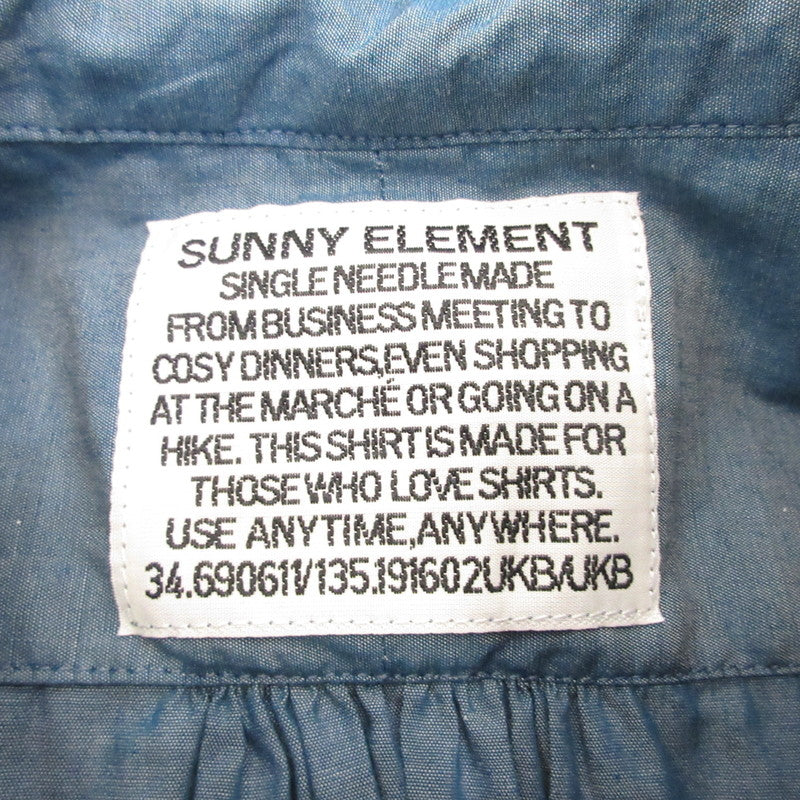 SUNNY ELEMENT | サニーエレメント Hike BD Shirt 長袖シャツ S-026-SS ブルー サイズ：2【姫路東店】