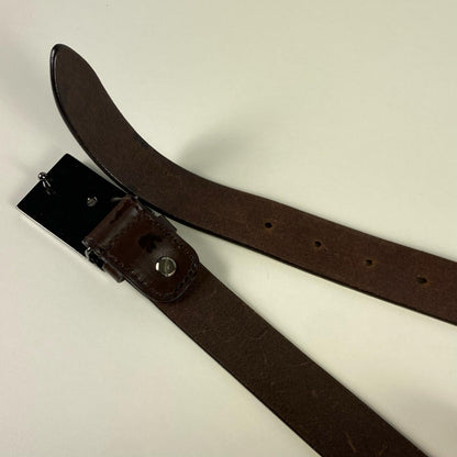 Vivienne Westwood | ヴィヴィアンウエストウッド LINE ORB SQUARE BUCKLE BELT ベルト ブラウン【姫路東店】