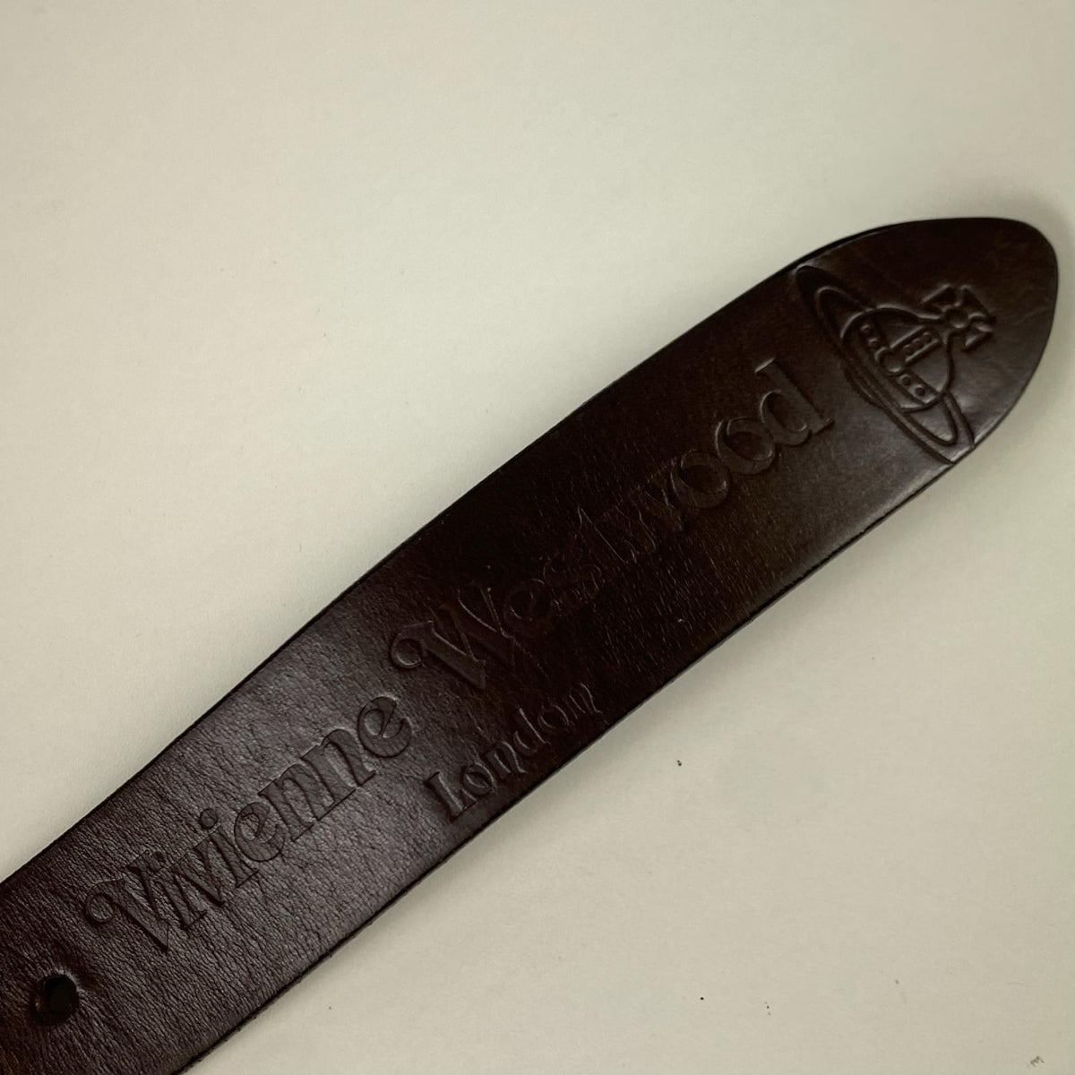 Vivienne Westwood | ヴィヴィアンウエストウッド LINE ORB SQUARE BUCKLE BELT ベルト ブラウン【姫路東店】
