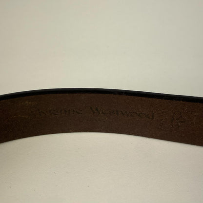 Vivienne Westwood | ヴィヴィアンウエストウッド LINE ORB SQUARE BUCKLE BELT ベルト ブラウン【姫路東店】
