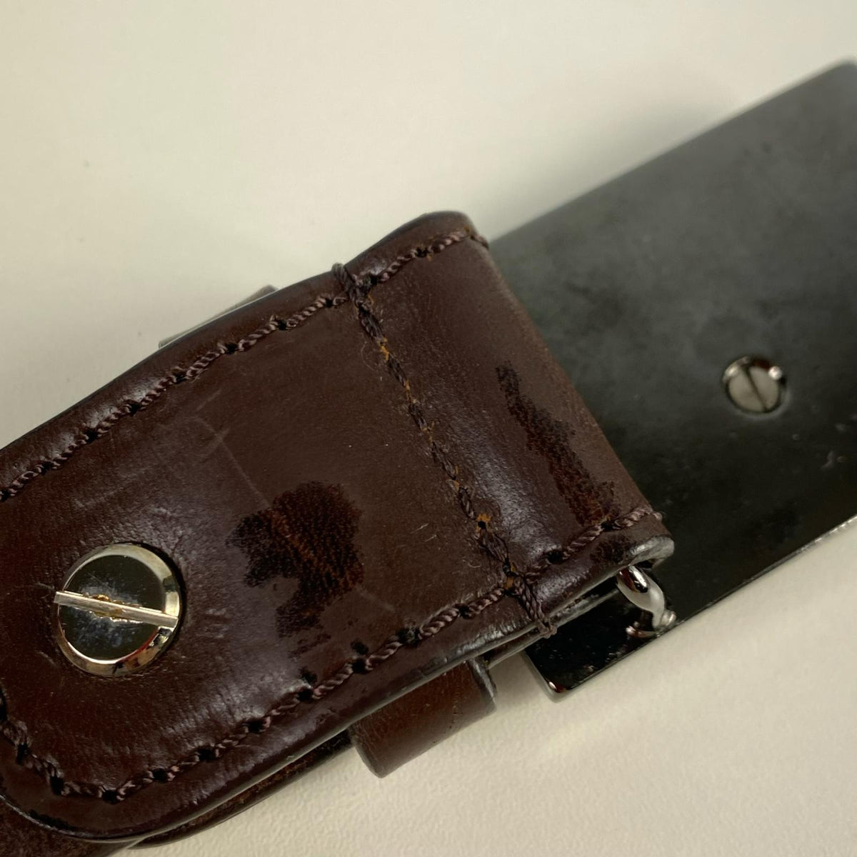 Vivienne Westwood | ヴィヴィアンウエストウッド LINE ORB SQUARE BUCKLE BELT ベルト ブラウン【姫路東店】