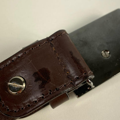 Vivienne Westwood | ヴィヴィアンウエストウッド LINE ORB SQUARE BUCKLE BELT ベルト ブラウン【姫路東店】