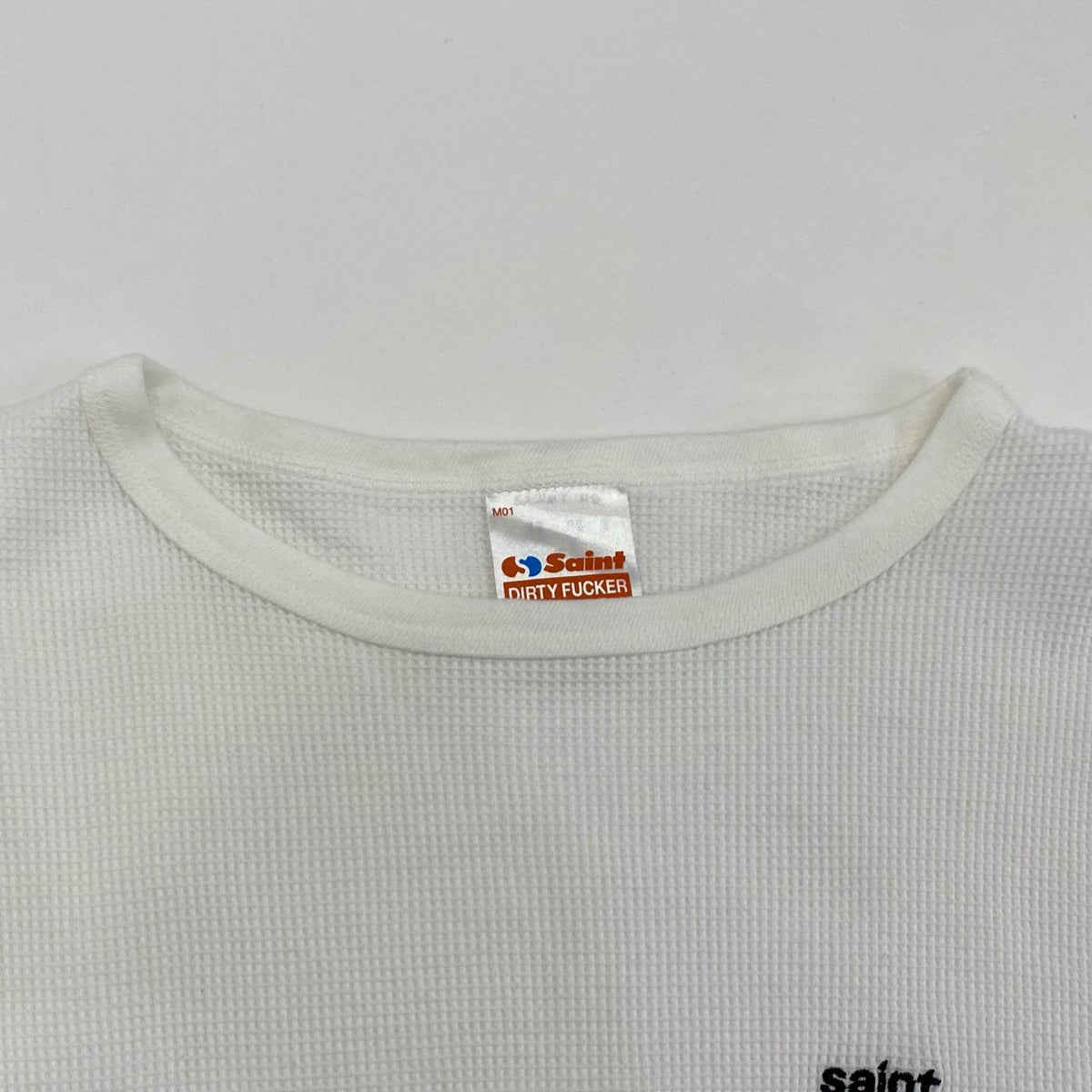 SAINT MICHAEL | セントマイケルセイントマイケル THARMAL TEE 長袖Ｔシャツ SM-MK8-0000-033 サーマルカットソー長袖 ホワイト サイズ：L【姫路東店】