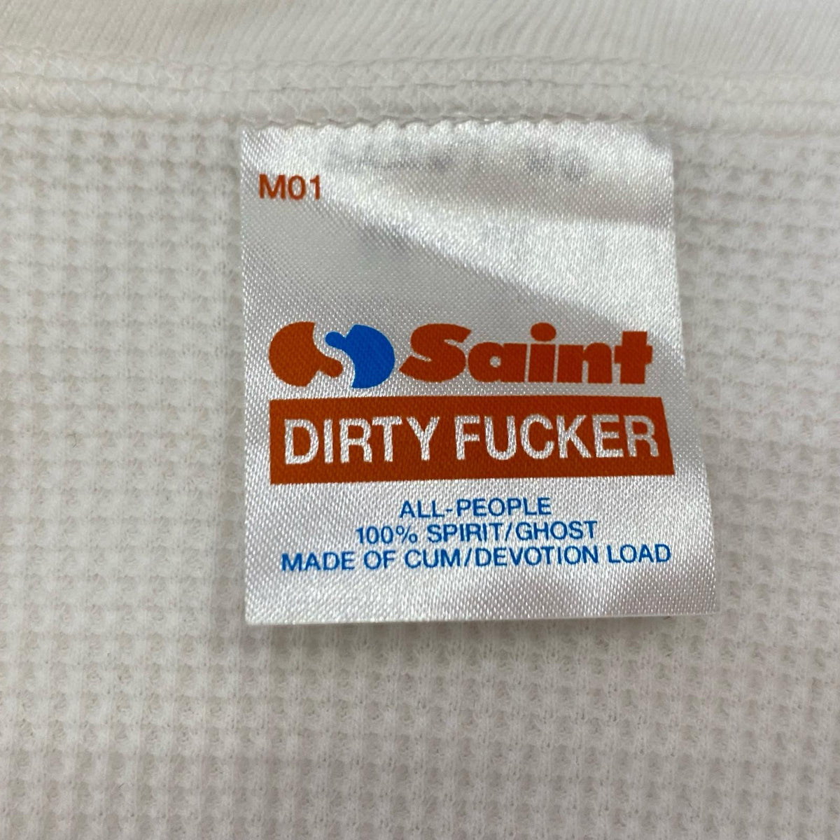 SAINT MICHAEL | セントマイケルセイントマイケル THARMAL TEE 長袖Ｔシャツ SM-MK8-0000-033 サーマルカットソー長袖 ホワイト サイズ：L【姫路東店】
