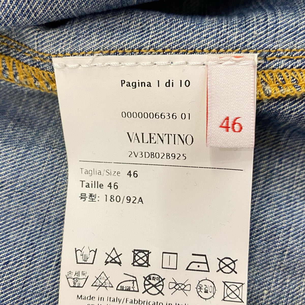 Valentino | ヴァレンチノ その他トップス 2V3DB02B925 デニムシャツ 国内正規品 ブルー サイズ：46【姫路東店】