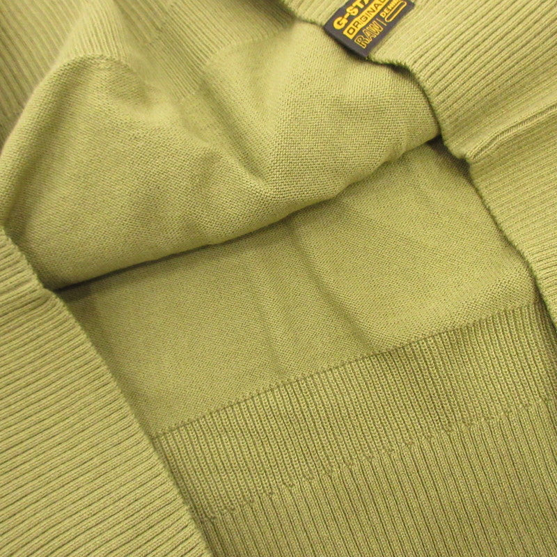 G-STAR | ジースター Essential Performance Knitted Sweater セーター D22801 オリーブ サイズ：L【姫路東店】