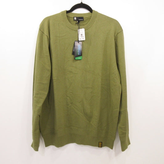G-STAR | ジースター Essential Performance Knitted Sweater セーター D22801 オリーブ サイズ：L【姫路東店】