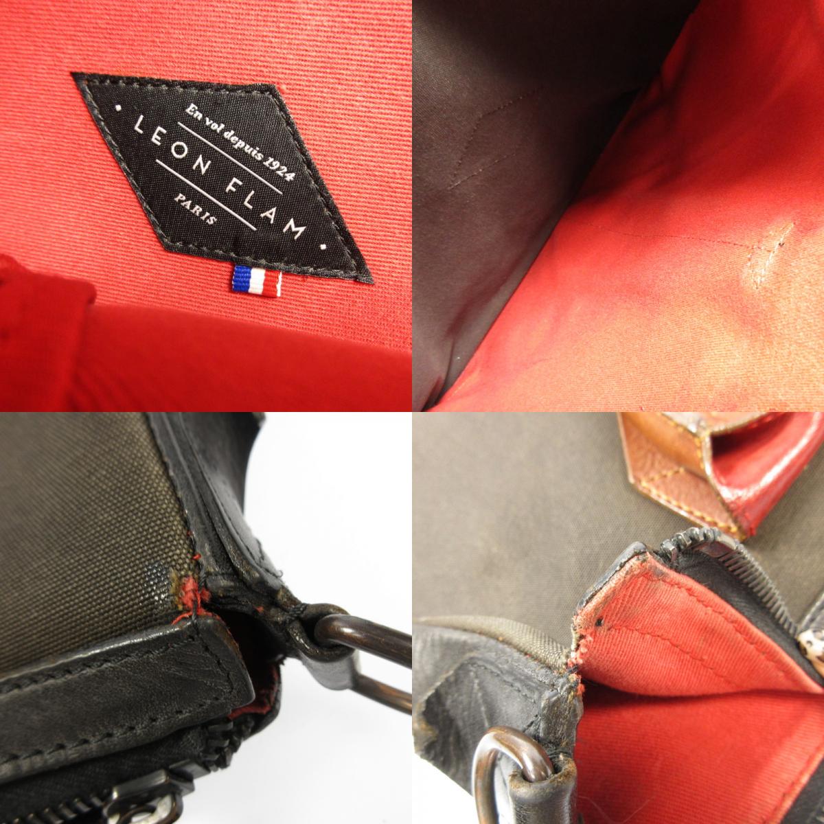 LEON FLAM レオンフラム Comte de la Vaulx その他バッグ Sac21H ブラック【姫路東店】