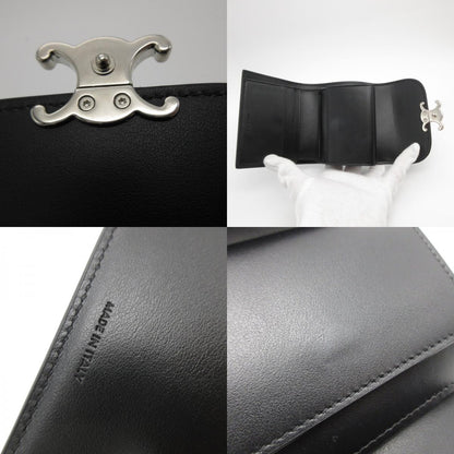 CELINE | セリーヌ シャイニーカーフスキン スモール フラップウォレット トリオンフ 三つ折り財布 10D783DPV【姫路東店】
