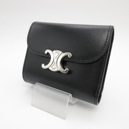 CELINE | セリーヌ シャイニーカーフスキン スモール フラップウォレット トリオンフ 三つ折り財布 10D783DPV【姫路東店】