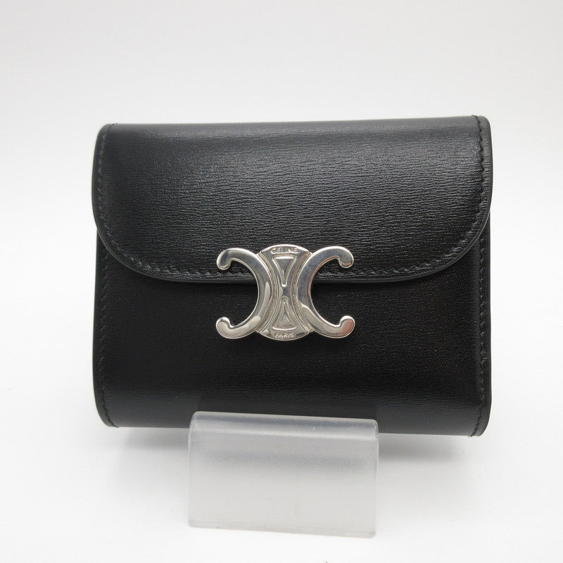 CELINE | セリーヌ シャイニーカーフスキン スモール フラップウォレット トリオンフ 三つ折り財布 10D783DPV【姫路東店】