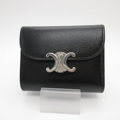 CELINE | セリーヌ シャイニーカーフスキン スモール フラップウォレット トリオンフ 三つ折り財布 10D783DPV【姫路東店】