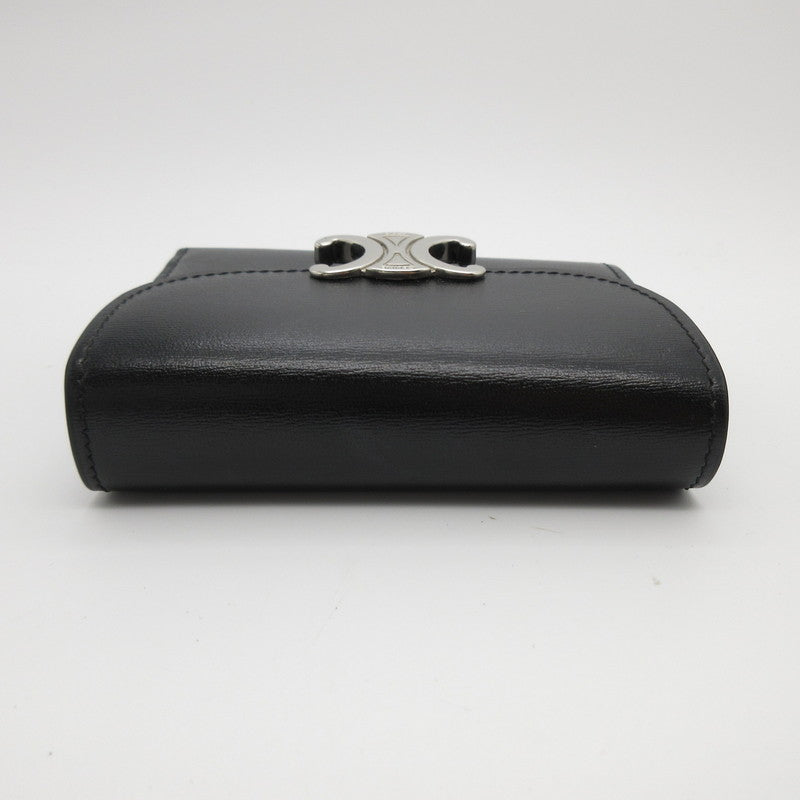 CELINE | セリーヌ シャイニーカーフスキン スモール フラップウォレット トリオンフ 三つ折り財布 10D783DPV【姫路東店】