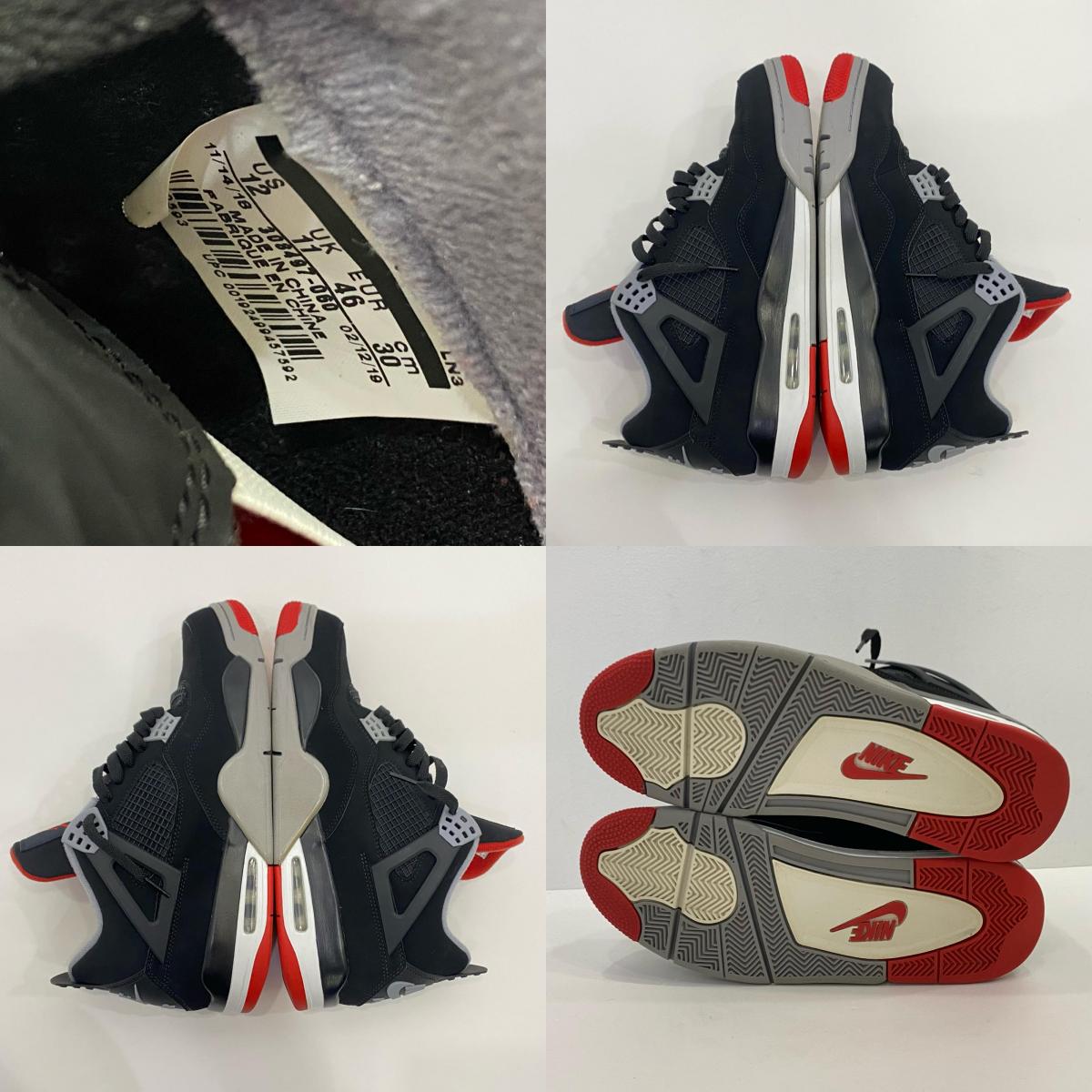 NIKE | ナイキ AIR JORDAN 4 RETRO OG スニーカー 308497-060 2019S/S 30.0cm ブラック 専売【姫路東店】