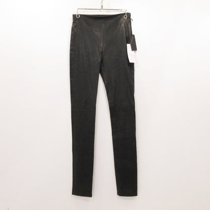 ANN DEMEULEMEESTER | アンドゥムルメステール Florence ブラックレザーレギンス パンツ B0010846LT084099 ブラック サイズ：40【姫路東店】