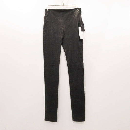 ANN DEMEULEMEESTER | アンドゥムルメステール Florence ブラックレザーレギンス パンツ B0010846LT084099 ブラック サイズ：40【姫路東店】