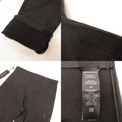 ANN DEMEULEMEESTER | アンドゥムルメステール Florence ブラックレザーレギンス パンツ B0010846LT084099 ブラック サイズ：40【姫路東店】