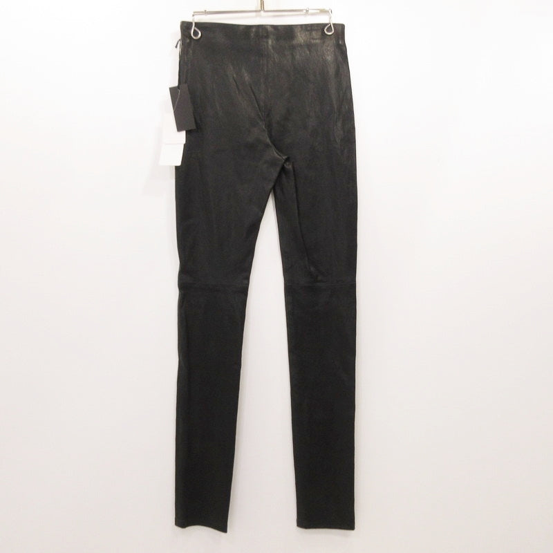 ANN DEMEULEMEESTER | アンドゥムルメステール Florence ブラックレザーレギンス パンツ B0010846LT084099 ブラック サイズ：40【姫路東店】