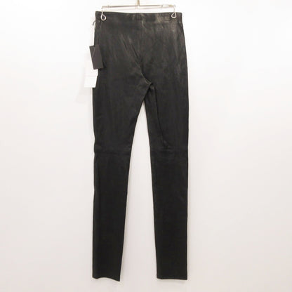 ANN DEMEULEMEESTER | アンドゥムルメステール Florence ブラックレザーレギンス パンツ B0010846LT084099 ブラック サイズ：40【姫路東店】