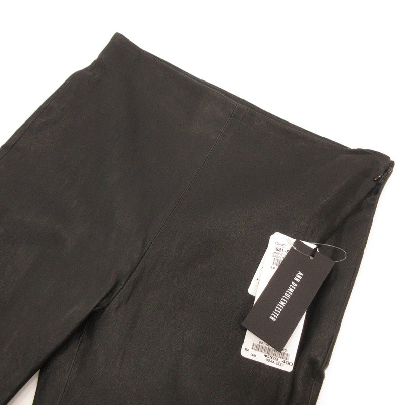 ANN DEMEULEMEESTER | アンドゥムルメステール Florence ブラックレザーレギンス パンツ B0010846LT084099 ブラック サイズ：40【姫路東店】