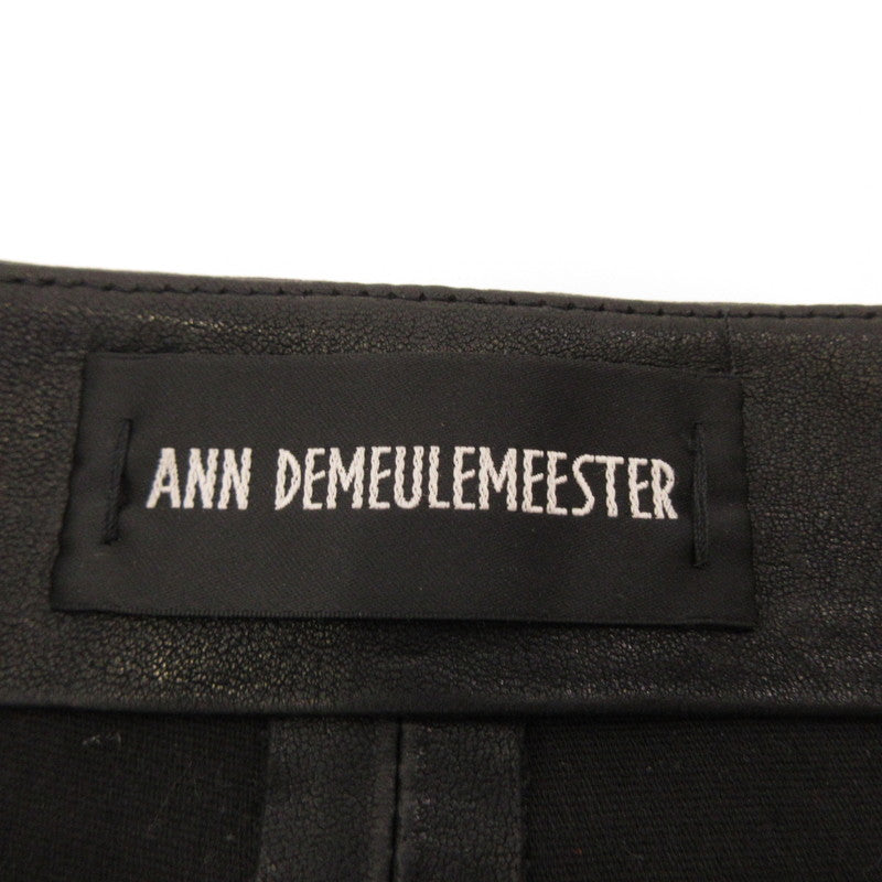 ANN DEMEULEMEESTER | アンドゥムルメステール Florence ブラックレザーレギンス パンツ B0010846LT084099 ブラック サイズ：40【姫路東店】