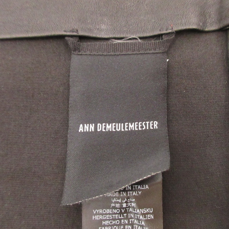 ANN DEMEULEMEESTER | アンドゥムルメステール Florence ブラックレザーレギンス パンツ B0010846LT084099 ブラック サイズ：40【姫路東店】