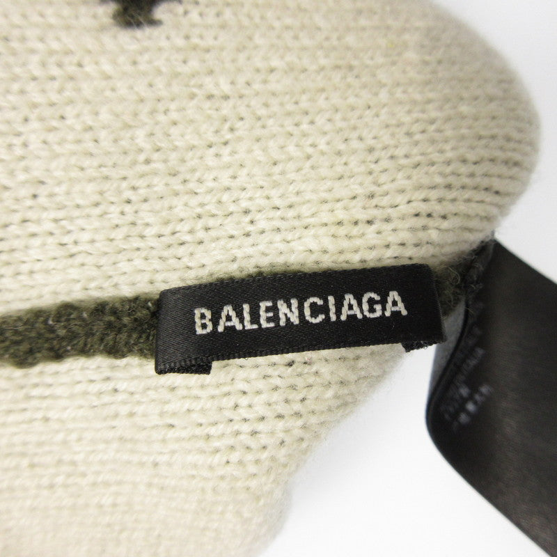 BALENCIAGA | バレンシアガ All Over Logo Beanie ニットキャップ 621021 T1567 カーキ【姫路東店】