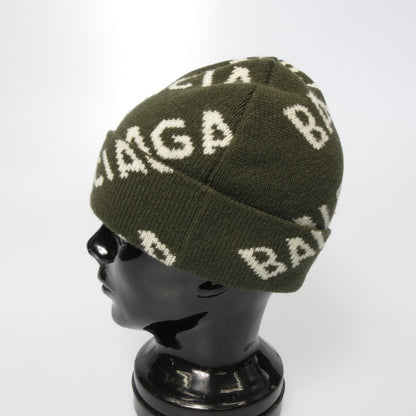BALENCIAGA | バレンシアガ All Over Logo Beanie ニットキャップ 621021 T1567 カーキ【姫路東店】