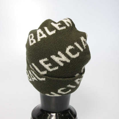 BALENCIAGA | バレンシアガ All Over Logo Beanie ニットキャップ 621021 T1567 カーキ【姫路東店】