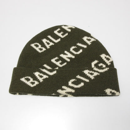 BALENCIAGA | バレンシアガ All Over Logo Beanie ニットキャップ 621021 T1567 カーキ【姫路東店】
