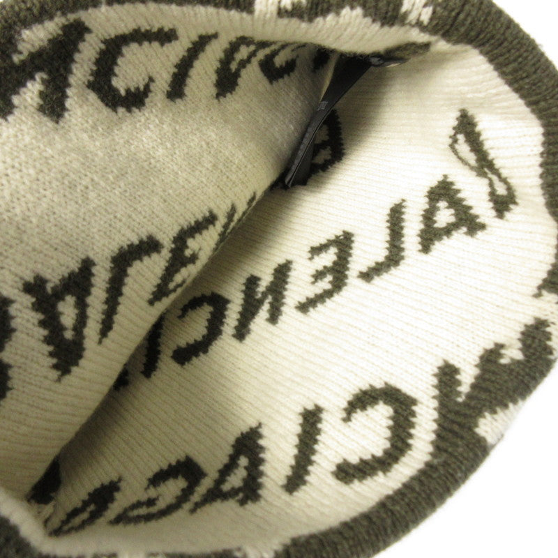 BALENCIAGA | バレンシアガ All Over Logo Beanie ニットキャップ 621021 T1567 カーキ【姫路東店】