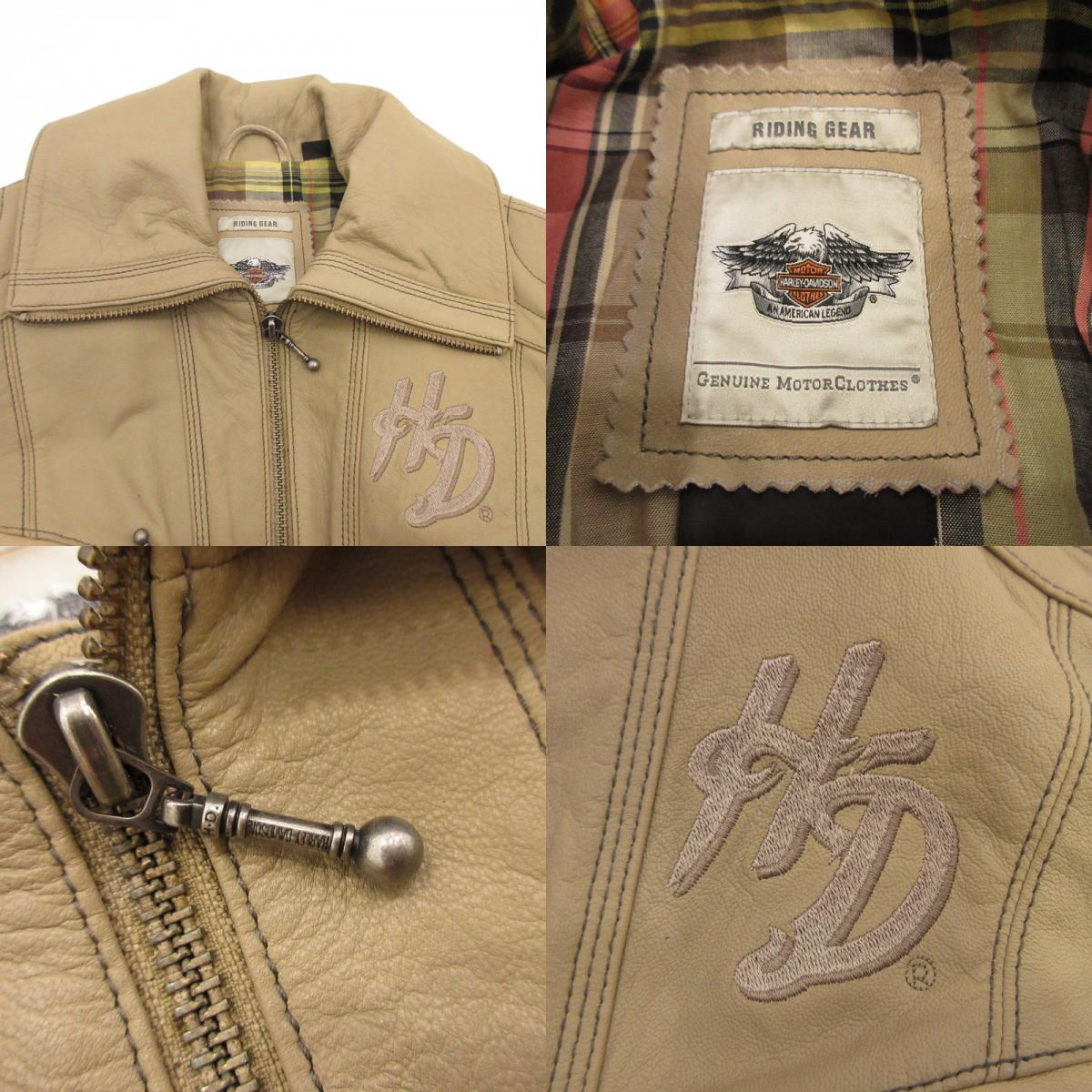 HARLEY-DAVIDSON | ハーレーダビットソン Santa Fe Leather Jacket レザー 97158-13VW ベージュ サイズ：M【姫路東店】
