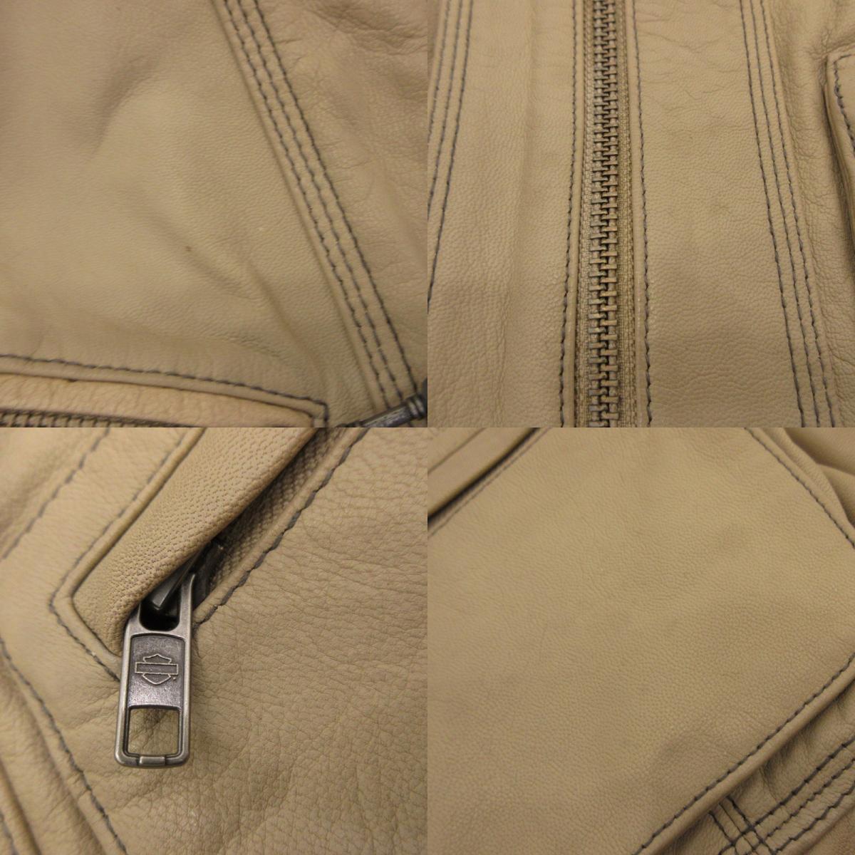 HARLEY-DAVIDSON | ハーレーダビットソン Santa Fe Leather Jacket レザー 97158-13VW ベージュ サイズ：M【姫路東店】