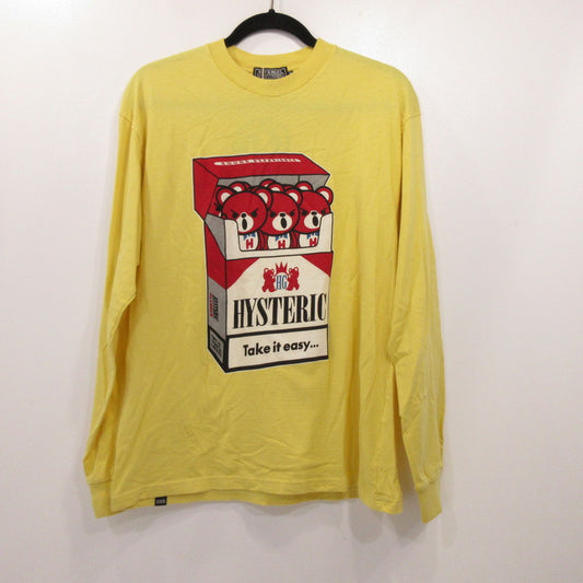 HYSTERIC GLAMOUR | ヒステリックグラマー TAKE IT EASY ベア 長袖Ｔシャツ 02213CL10 イエロー サイズ：M【姫路東店】