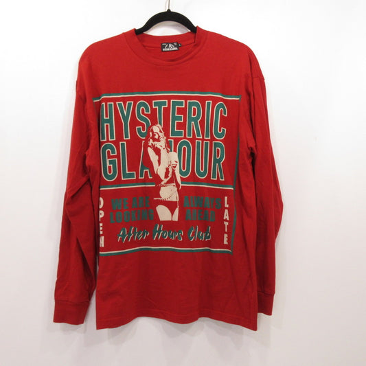 HYSTERIC GLAMOUR | ヒステリックグラマー AFTER HOURS CLUB SIGN 長袖Ｔシャツ 02201CL04 レッド サイズ：L【姫路東店】