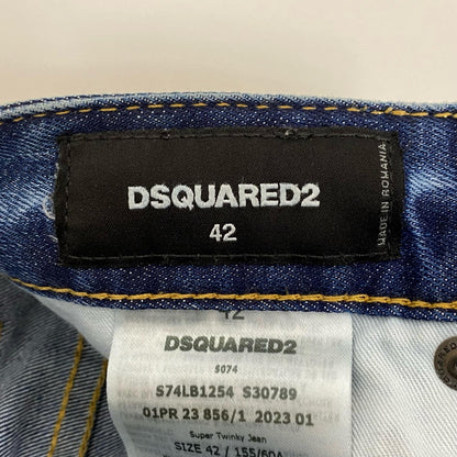 DSQUARED2 | ディースクエアード SUPER TWINKY JEAN スキニーパンツ S74LB1254 2023S/S 国内正規品 ブルー サイズ：42【姫路東店】