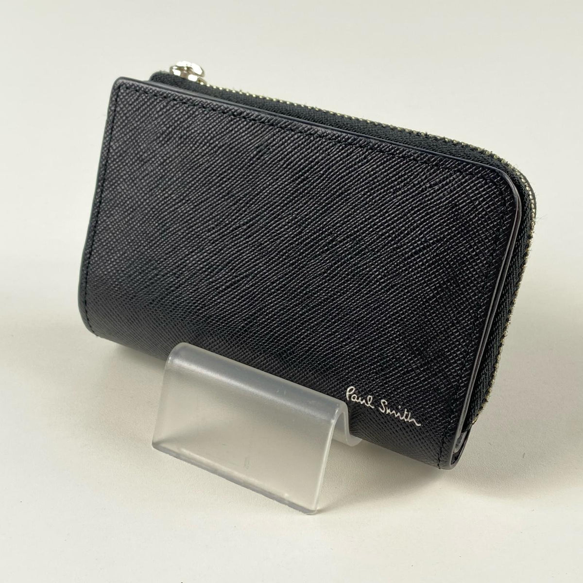 Paul Smith | ポール・スミス Zip Straw Grain Key Case キーケース 30PAP7816650 4連キーケース ブラック【姫路東店】