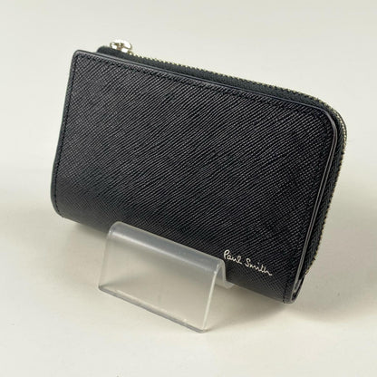 Paul Smith | ポール・スミス Zip Straw Grain Key Case キーケース 30PAP7816650 4連キーケース ブラック【姫路東店】