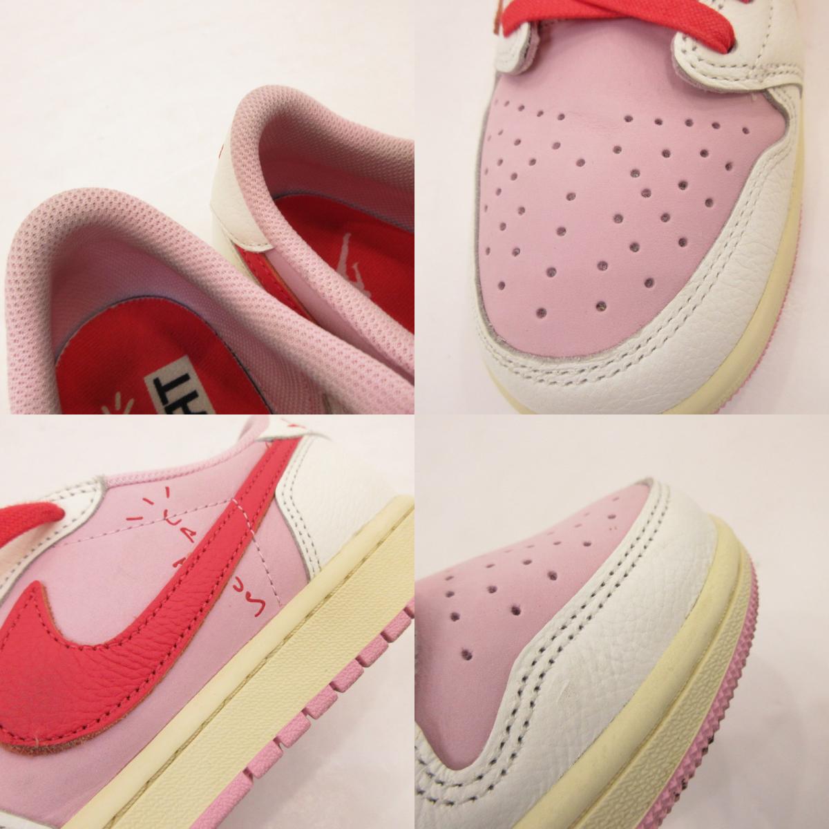 NIKE | ナイキ AIR JORDAN 1 RETRO LOW OG SAIL/TROPICAL PINK スニーカー IQ7604-101 ×Travis Scott ピンク 26.5cm【姫路東店】