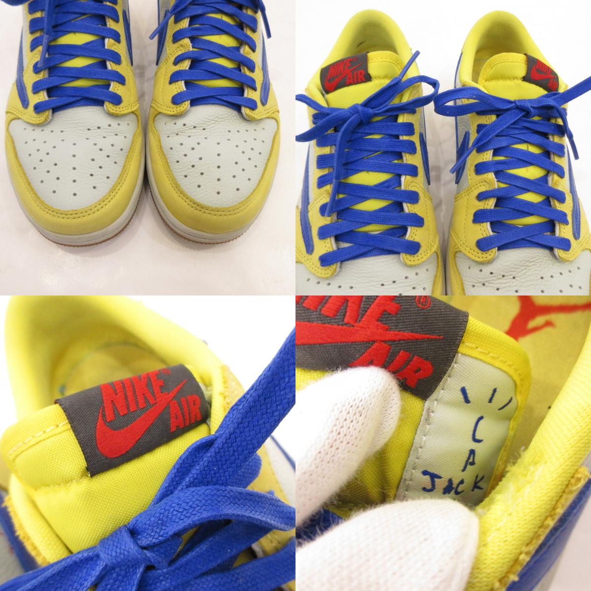 NIKE | ナイキ WMNS AIR JORDAN 1 LOW OG SP Canary スニーカー DZ4137-700 ×Travis Scot イエロー 26.5cm【姫路東店】
